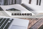 电子游戏官网_伤病球员陆续回归(球员伤病壁纸)